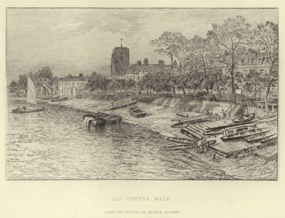 Old Cheyne Walk  af English School