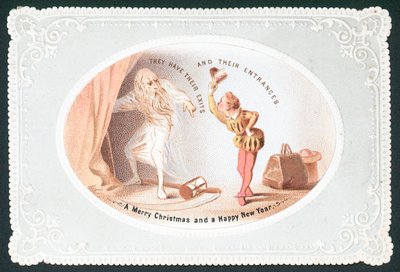 Old Father Time, julekort af English School