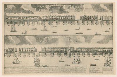 Old London Bridge af English School