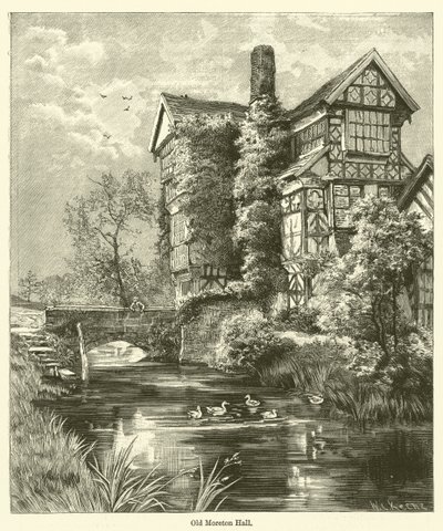 Old Moreton Hall (gravering) af English School