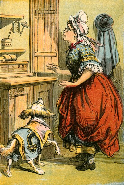 Gamle mor Hubbard og hendes hund af English School