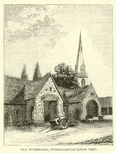 Old Tithebarn, Peterborough, omkring 1250 af English School