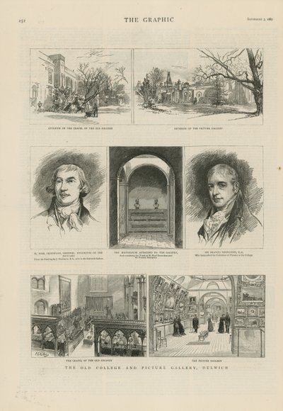 Gammelt college og billedgalleri i Dulwich af English School