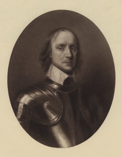Oliver Cromwell (litografi) af English School