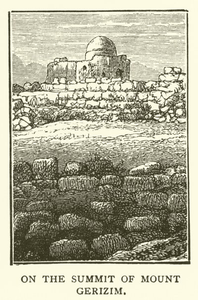 På toppen af Mount Gerizim (gravering) af English School