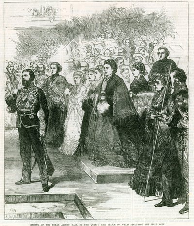 Åbning af Royal Albert Hall af dronning Victoria af English School