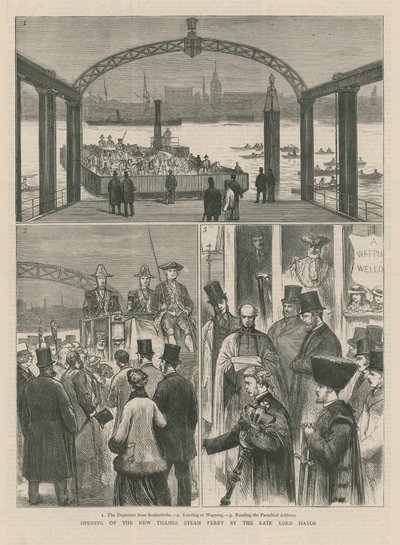 Åbning af den nye Thames dampfærge af English School