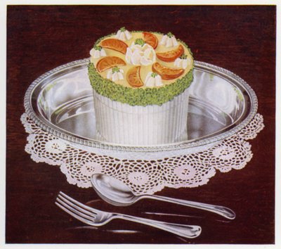 Orange soufflé (farve litho) af English School