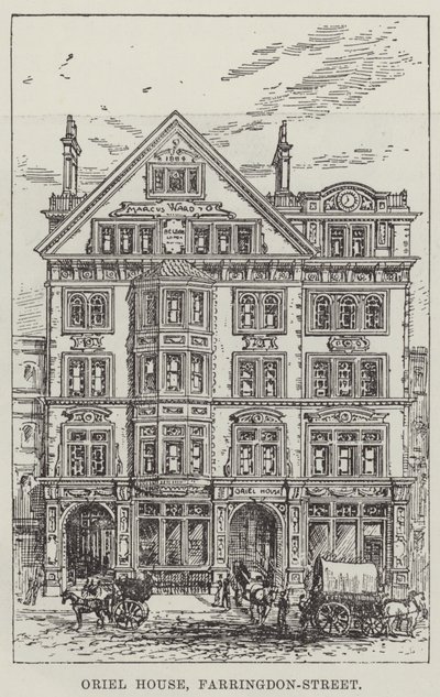 Oriel House, Farringdon-Street (gravering) af English School