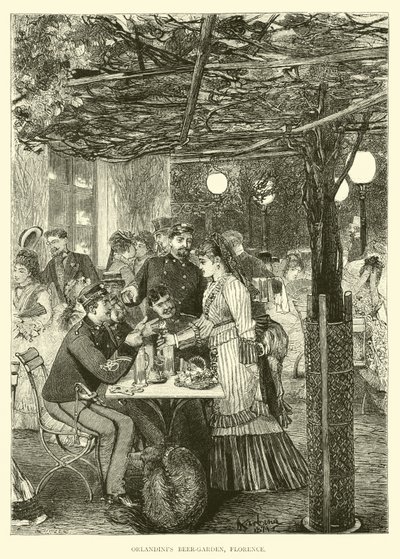 Orlandints Beer-Garden, Firenze af English School