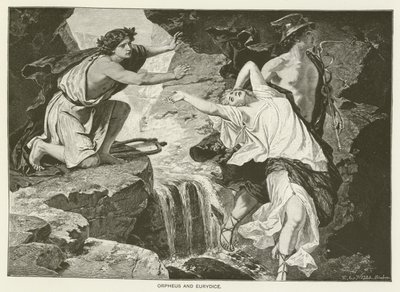 Orpheus og Eurydice (gravering) af English School