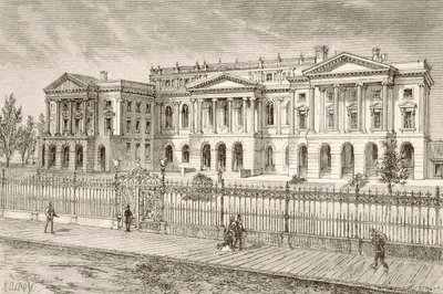Osgoode Hall, Toronto, Canada (litho) af English School