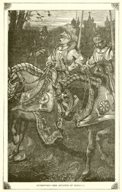 Otterburn--The Advance of Hotspur af English School