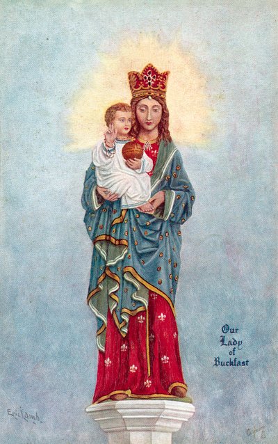 Vor Frue af Buckfast (farvelitografi) af English School