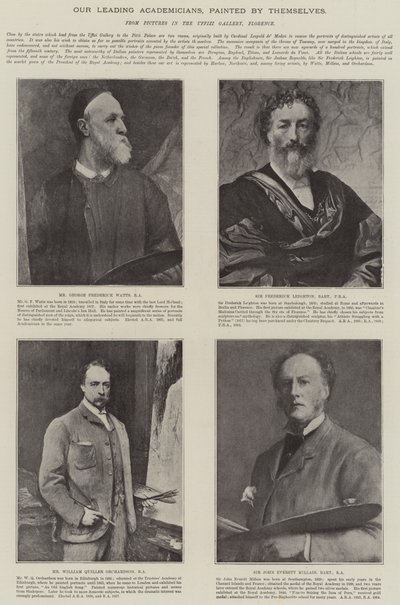 Vores førende akademikere, malet af dem selv (litho) af English School