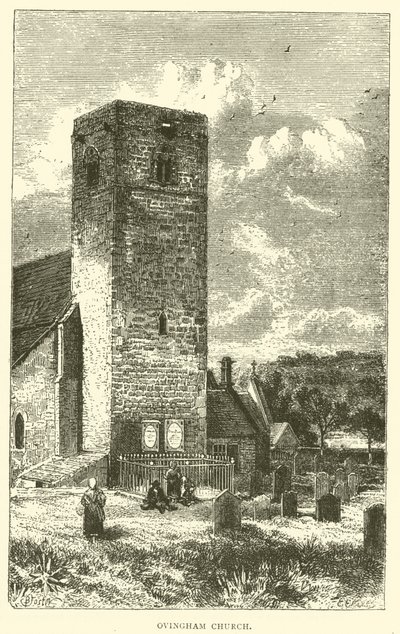 Ovingham Kirke (gravering) af English School