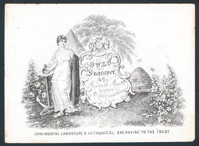 Owen, gravør, handelskort af English School