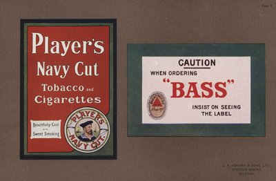 Seite aus Jordans Emaille-Schildern von English School