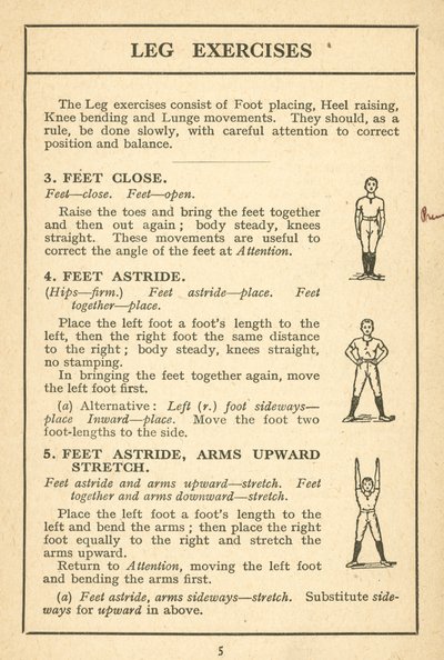 Side fra Swedish Drill Illustrated, ca. 1920 (litografi) af English School