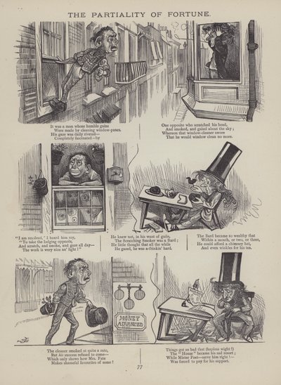Side fra The British Working Man or One Who Does Not Believe In Him (gravering) af English School