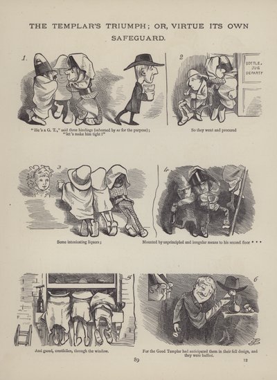 Side fra The British Working Man or One Who Does Not Believe In Him (gravering) af English School