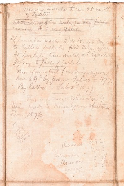 Side fra et album, der tilhører Henry Morton Stanley af English School