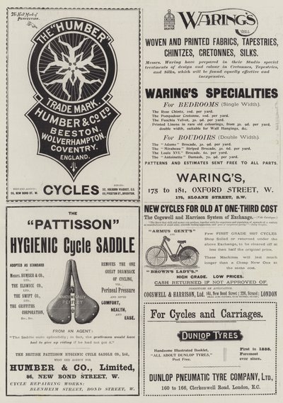 Side med annoncer (gravering) af English School