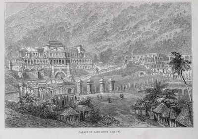 Palace of Sans Souci, North Hayti, fra Santo Domingo fortid og nutid af Samuel Hazard, pub. i 1873 af English School
