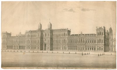 Palace of Whitehall. Udgivet 1748 af English School