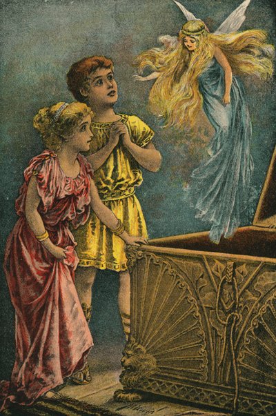 Pandoras æske (farvelitografi) af English School
