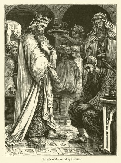 Lignelse om bryllupstøjet (gravering) af English School