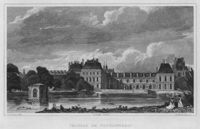 Paris, Chateau De Fontainebleau (gravering) af English School