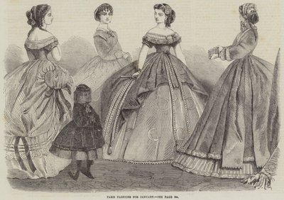 Paris Fashions for januar (gravering) af English School