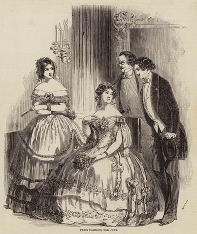 Paris Fashions for juni (gravering) af English School