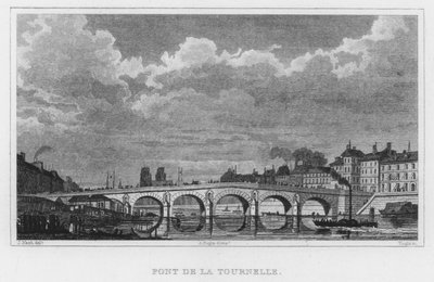 Paris, Pont De La Tournelle (gravering) af English School