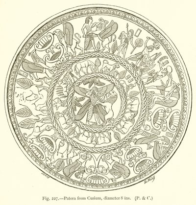 Patera fra Curium, diameter 8 tommer af English School