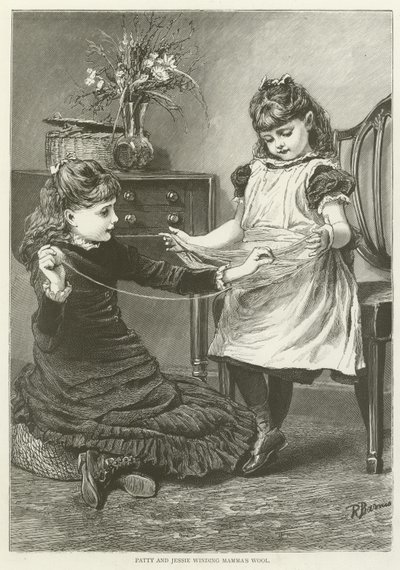 Patty and Jessie winding mammas wool  af English School