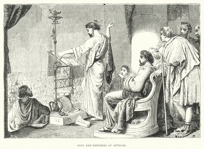 Paulus og Barnabas i Antiokia (stik) af English School