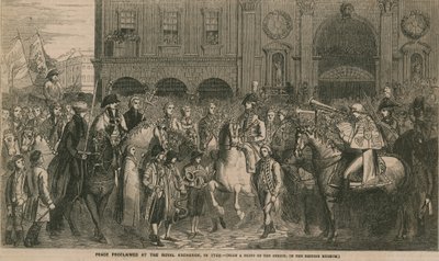 Fred proklameret på Royal Exchange i 1748 af English School