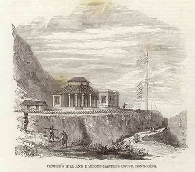 Pedders Hill og Harbour-Masters House, Hong Kong af English School
