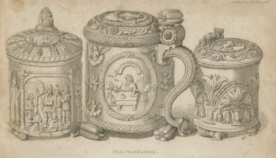 Peg Tankards af English School