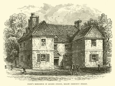 Penns Residence i Second Street, nedenfor Chestnut Street af English School