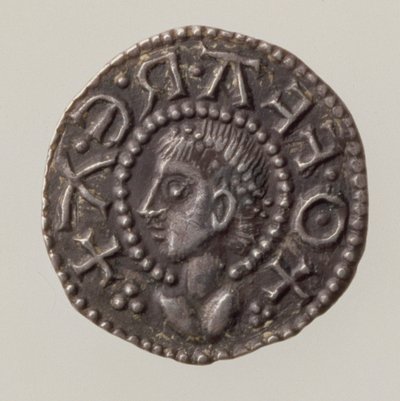 Penny of Offa, King of Mercia, 757-96 (forside) (sølv) (for bagside se 168072) af English School