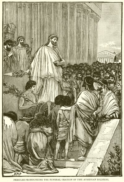Perikles udtaler de athenske soldaters begravelsestale af English School