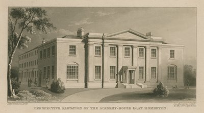 Perspektiv forhøjning af Academy House i Homerton af English School