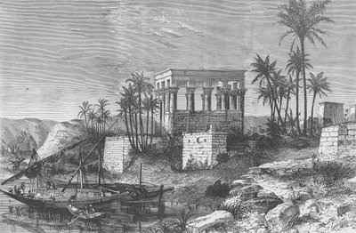 Faraos seng på øen Philae af English School