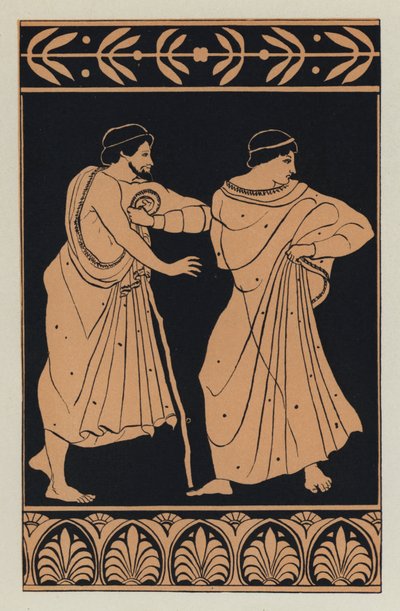 Philto og Lesbionicus (farve litho) af English School