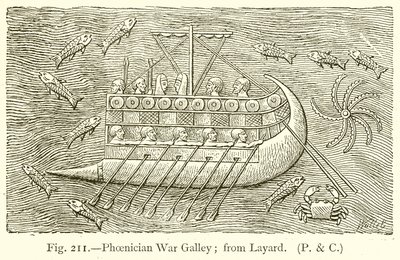 Phönizische Kriegsgaleere; nach Layard von English School