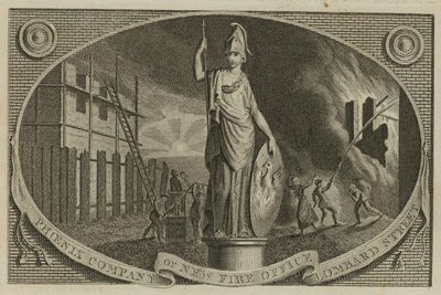 Phoenix Company; Nyt brandkontor, Lombard Street, London af English School
