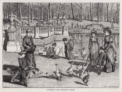 Maleriske London, Kensington Gardens (gravering) af English School